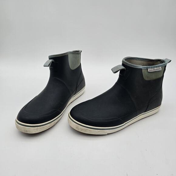 Grundens Boots 10 Blue Deck Boss Wellies Welly Rain Waterproof Fishing Rubber - Picture 4 of 12